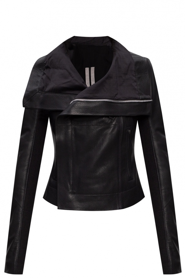 Rick Owens Collared leather jacket